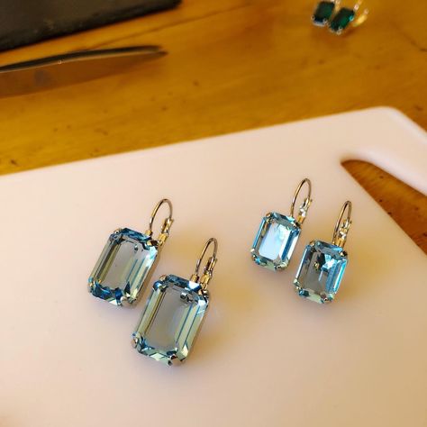 Sue Chapman | Jewellery’s Instagram photo: “Trying out a larger version of my popular small octagon earrings 💎 👂. . . . . . . . . . #crystaljewellery #crystaljewelry #aquamarine…” Jewelry Design Drawing, Ear Rings, Design Drawing, Pretty Jewellery, Designs To Draw, Crystal Jewelry, Aquamarine, Jewelry Inspiration, Ring Earrings