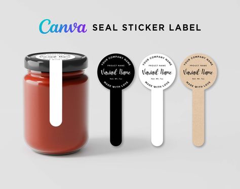 ✅⬆️CLICK THE LINK!!⬆️Editable tamper evident seal stickers for your handmade jars, lollipops, and more! . #Seal_Sticker_Packaging_Template #Product_Sticker_Label_Design #Food_Packaging_Sticker_Label #Packaging_Label_Design_Stickers Jam Bottle Label Design, Label Design For Jars, Seal Sticker Packaging Template, Food Packaging Sticker Label, Homemade Jam Packaging, Packaging Label Design Stickers, Jar Sticker Design, Seal Sticker Packaging, Packaging Stickers Label