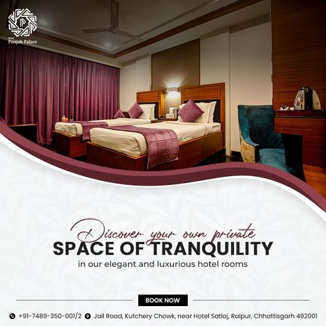 Our hotel room is the perfect setting for your special occasion. Contact us on : Mobile : +91-7489-350-001/2 Website : http://punjab.org.in #punjabpalace #thepunjabpalace #thepunjabpalacehotel #raipurhotel #raipur #hotelinraipur #besthotel #luxurioushotel #luxury #luxurious #raipurhotels #raipurstaycation #room #roomgoals #roomdiaries #roomstay #stay #hotelroom #affordableroom #affordableroomsinraipur Hotel Marketing Design, Hotel Marketing, Water Ionizer, Room Book, Room Goals, Event Organiser, Album Design, Creative Ads, Marketing Design