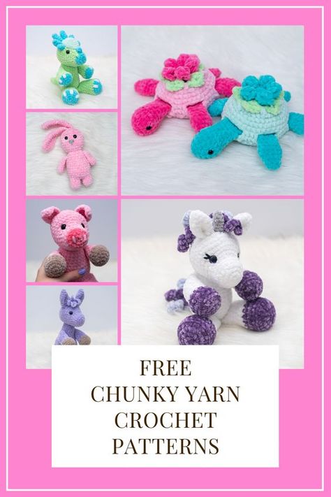 Crochet toys Chunky Yarn Amigurumi, Crochet Easy Animals, Easy Amigurumi Free Pattern, Animal Crossing Crochet, Cat Pattern Crochet, Baby Toys Crochet, Chunky Yarn Crochet Pattern, Crochet Fidget, Diy Crochet Amigurumi