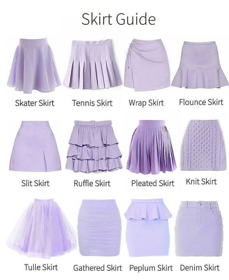 Skirt Guide, Skirt Tulle, Fashion Terms, Fashion Design Patterns, Mode Abaya, Fashion Vocabulary, Dress Design Sketches, Quick Outfits, Fashion Design Drawings