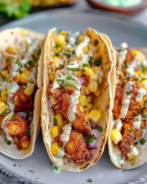 Fried Chicken Tacos, Crispy Chicken Tacos, Tangy Slaw, Fried Chicken Taco, Tacos Chicken, Gordon Ramsay Recipe, Anna Olson, Crispy Tacos, Taco Shells