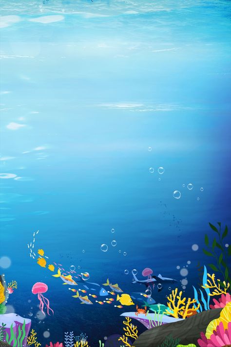 Blue Underwater World Big Fish H5 Background Aquarium Backgrounds Wallpapers, Background Ocean, Underwater Cartoon, World Peace Day, Underwater Background, Fish Background, Ocean Background, Sea Background, Whale Stuffed Animal