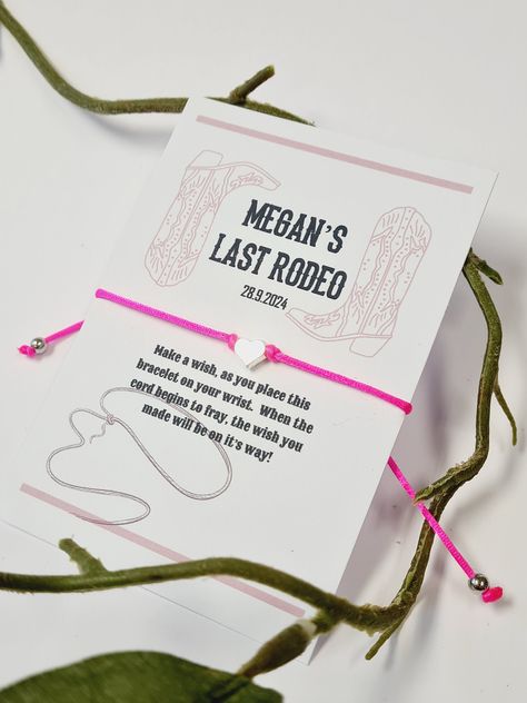 Last Rodeo Pink Hen Party Wish Bracelets I Personalised I Goodie Bag Filler I Hen Weekend IHen Do I Hen Holiday I Bride to Be - FC57 by ChezandMaz on Etsy Last Rodeo, Hen Weekend, Wish Bracelets, Mini Heart, Bride To Be, Hen Party, Colorful Heart, Goodie Bags, Make A Wish