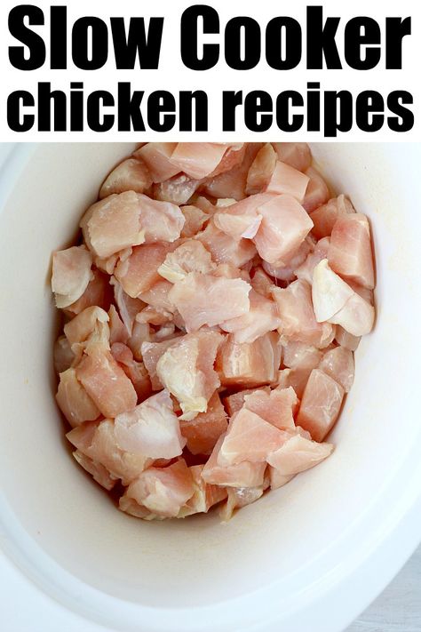 Best Crockpot chicken recipes are here for you to try! All family friendly, easy, cheap, and step by step directions are included for each one. #crockpotrecipes #crockpotchicken #crockpotchickenrecipes #crockpot #slowcookerrecipes Chicken Recipes Cheap, Best Crockpot Chicken Recipes, Sesame Chicken Crockpot, Best Crockpot Chicken, Crockpot Chicken Enchiladas, Cubed Chicken, Slow Cooker Shredded Chicken, Best Crockpot, Cacciatore Recipes