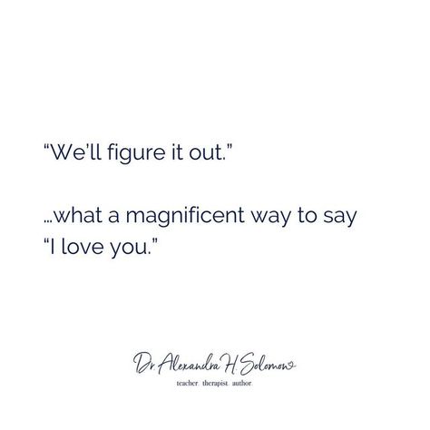 Alexandra H Solomon, PhD on Instagram: "I was walking out of the gym. A father and his middle school aged daughter were walking in. She said something (I didn’t hear what) and the dad responded, “We’ll figure it out.” ⁣ ⁣ I felt his words in my body, and it struck me what a powerful sentence that is. His words had two effects at once:⁣ ⁣ * His words were REGULATORY. I imagine that her worry (whatever it was) slid from a bigger concern to a smaller concern in that moment.⁣ ⁣ * His words were CONN We'll Figure It Out Together, Father Daughter Aesthetic Quotes, I Am My Father's Daughter Quotes, Father Figure Quotes, Father Figure Aesthetic, Father And Son Aesthetic, Father And Daughter Quotes, Powerful Sentences, Father And Daughter Love