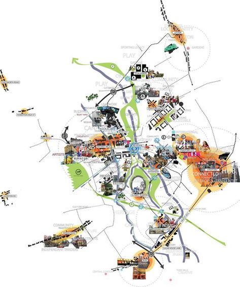 Urban Mapping, Map Diagram, Collage Pics, Urban Design Diagram, Mental Map, Urban Analysis, Urban Design Graphics, Urban Design Architecture, Urban Design Concept