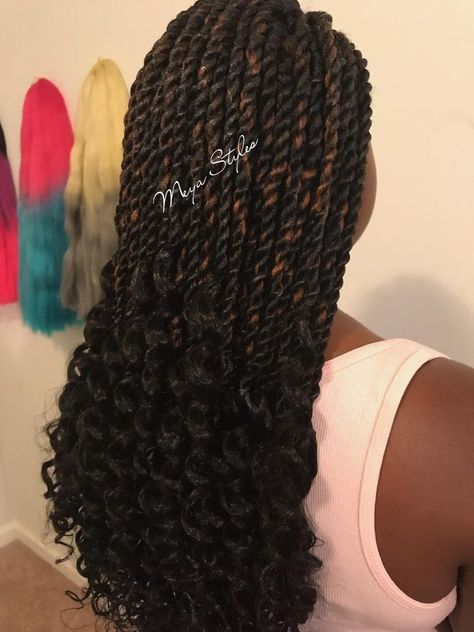 Twist Braids With Curls At The End, Short Senegalese Twist With Curly Ends, Twist With Curls At The End, Twists With Curls At The End, Senegalese Twist With Curly Ends, Senegalese Twists With Curls, Twists With Curly Ends, Island Twist With Curls, Senegalese Twist Updo