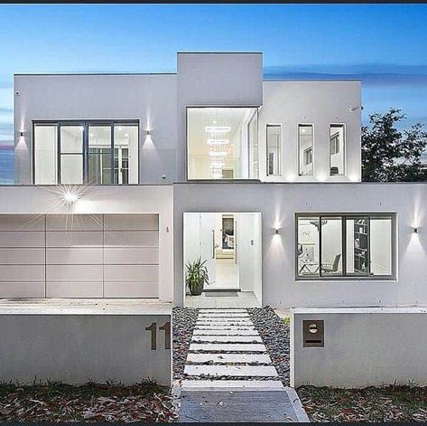 Top 50 Best Exterior House Paint Ideas - Color Designs Best Exterior House Paint, White Exterior Houses, House Paint Color Combination, Exterior House Color, Grey Houses, Exterior Paint Colors For House, House Paint Exterior, House Extensions, Modern House Plans