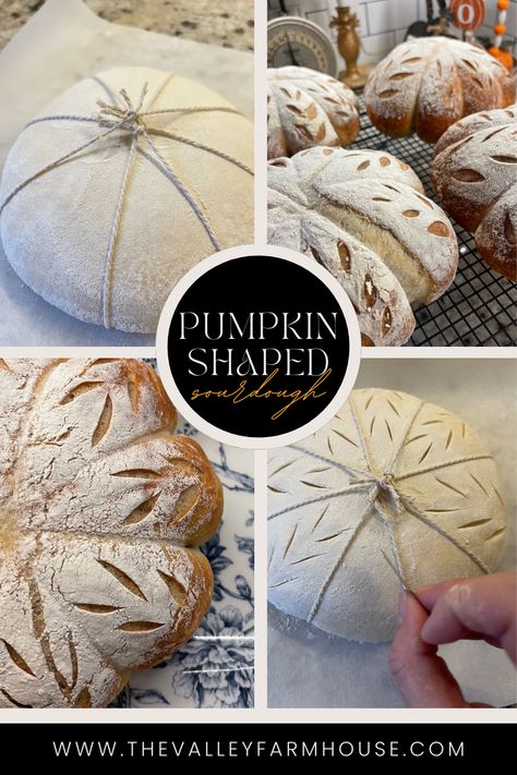 beautiful and whimsical pumpkin shaped sourdough bread Sourdough Bread Pumpkin Shape, Pumpkin Shape Sourdough Bread, Jack Skellington Sourdough Bread, Sourdough Bread Puns, Sourdough Bread Cut Designs, Pumpkin Shaped Sourdough Bread, Pumpkin Shaped Sourdough, Sourdough Designs, Sourdough Ideas