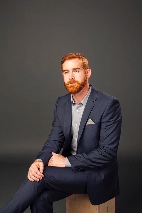 Andrew Santino, Redhead Men, Ginger Men, Red Head, Beards, Comedians, Redheads, Celebrity Crush, Mens Suits