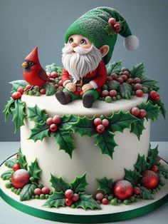 Winter Torte, Christmas Themed Cake, Christmas Cake Designs, Christmas Cake Decorations, Xmas Cake, Winter Cake, Creative Cake Decorating, Xmas Cookies, Cake Lover