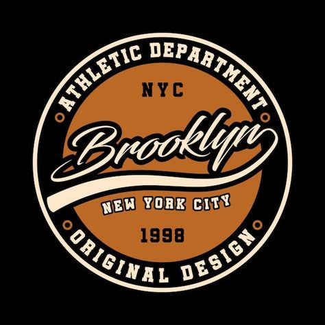 Streetwear Graphic Design, Streetwear Logo, Logo Art, Brooklyn New York, Urban Style, Style Streetwear, Fashion Logo, Urban Art, Premium Vector