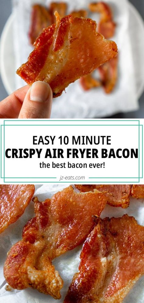 Air Fry Bacon, Air Fryer Recipes Keto, Air Fryer Recipes Low Carb, Air Fryer Bacon, Air Fried Food, Air Fryer Oven Recipes, Air Fry Recipes, Cooking Bacon, Best Bacon