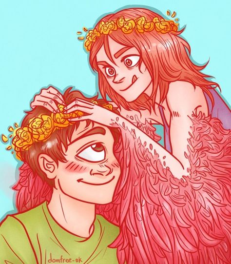 Tyson and Ella :) Ella And Tyson Fan Art, Zio Rick, Percy Jackson Ships, Rick Riordan Series, Team Leo, Trials Of Apollo, Percy Jackson Fan Art, Percy Jackson Characters, Magnus Chase