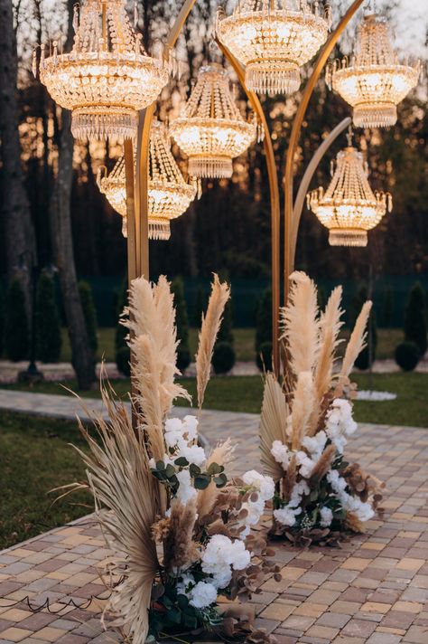 Boho Chandelier Wedding, Island Palace, Chandelier Wedding Decor, Wooden Wedding Arches, Chandelier Designs, 2025 Design, Rustic Wedding Colors, Chandelier Wedding, Boho Chandelier