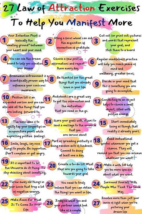 25 law of attraction exercises to help you manifest more Laws Of Attraction, Affirmations For Happiness, Vie Motivation, Spiritual Manifestation, Journal Writing Prompts, Manifestation Journal, Big Dreams, Positive Self Affirmations, Manifestation Affirmations