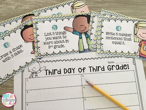 First Week Activities, Third Grade Activities, 3rd Grade Activities, Back To School Activity, Third Grade Writing, First Day Activities, 3rd Grade Writing, First Week Of School Ideas, Teaching Third Grade