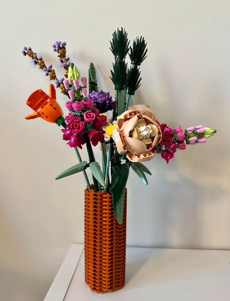 Made a case for the LEGO Flower Bouquet... - Beyond the Brick | Facebook Lego Vase, Lego Flower Bouquet, The Brick, Lego Art, Cool Lego, Mosaic Art, Flower Vases, Flowers Bouquet, Creative Art