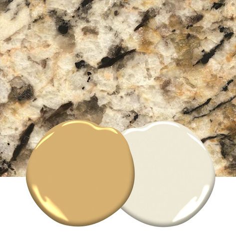 How To Find Paint Colors To Match Granite Countertops — Color Consultations | Claire Tomm Colors That Go With Granite Countertops, How To Modernize Brown Granite, Venetian Gold Granite Countertops, Paint To Match Granite Countertops, Best Cabinet Color With Brown Granite, Tan Speckled Granite Countertops, Brown Gold Granite Countertops, Matching Paint With Granite Countertops, Cabinets To Match Brown Granite