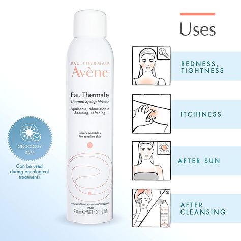 This face & body mist soothes, softens & calms sensitive skin. Helps reduce visible redness & burning sensations. Avene Thermal Spring Water, Thermal Spring Water, Thermal Water, Amazon Link, Thermal Spring, Facial Mist, Mist Spray, Improve Skin Texture, Spring Water