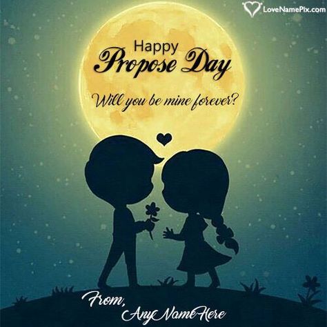 Cute Happy Propose Day Messages is specially designed for cute people to write their love name on Sweet Happy Propose Day image and send your love wishes to your boyfriend, husband and your loved one in seconds for free.Propose Day is a day to celebrate the special people in your life, even when you are far away from them. You can surprise your loved ones on Propose Day by sending them wishes with their name on them. Propose Day Picture, Propose Day Messages, Happy Propose Day Wishes, Happy Propose Day Image, Propose Day Wishes, Propose Day Images, Happy Propose Day, Love Name, Message For Husband