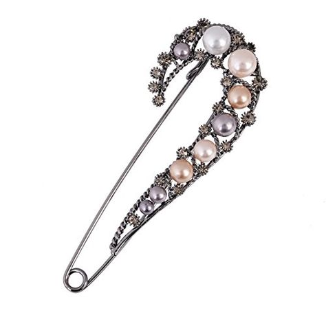 Fenni Retro Crystal Pearl Extra Large Safety Pins Scarf C... https://smile.amazon.com/dp/B079JLW6VF/ref=cm_sw_r_pi_dp_U_x_vffyCbTB9TCWD Punk Symbols, Kilt Pin Brooches, Scarf Cardigan, Large Safety Pin, Safety Pin Brooch, Kilt Pin, Safety Pins, Pin Jewelry, Vintage Pins