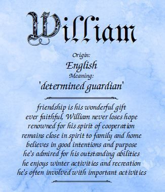 Meaning of the name William Names For Boys List, Unique Baby Boy Names, Biblical Names, Name Origins, Birth Records, Name List, Name Meaning, Personality Traits, First Name