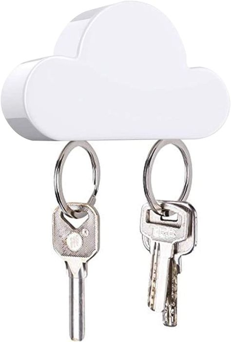 EQLEF Cloud Key Hook for Wall, Cloud Strong Magnetic Key Holder Adhesive Hook Keys Magnet Holder 1 PC(1) : Amazon.co.uk: Home & Kitchen Wall Cloud, Magnetic Key Holder, Key Ring Holder, Key Rack, Wall Key Holder, Magnetic Holder, Cloud Shapes, Key Hook, Key Hooks