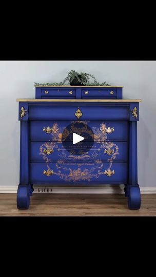 87K views · 1.3K reactions | What's your favourite colour to use with Napoleonic Blue? Because furniture painter and upcycling guru @kachafurniture makes a strong argument here for GOLD, GOLD, GOLD!

Metallics look great with all colours but we especially love them paired against a rich, strong, depply pigmented background to make them POP.

#ChalkPaint #AnnieSloanChalkPaint #NapoleonicBlue #Gilding #DIYFurniture #FurnitureFlip #FlippingFurniture #DIYMakeover #PaintedFurniture. | Annie Sloan | Giulio Cercato · Used To Be (Instrumental) Napoleonic Blue, Diy Makeover, Annie Sloan Chalk Paint, Favourite Colour, Flipping Furniture, Annie Sloan, Gold Gold, Chalk Paint, Painted Furniture