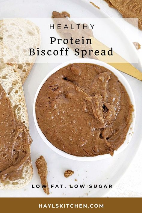 Mind-blowing Protein Biscoff Spread made with actual biscoff cookies to satisfy your cravings. High protein cookie butter spread is low calorie, low sugar and low fat too! Low Fat High Protein Recipes, Protein Cookie Butter, High Protein Cookie, High Protein Cookies, Protein Cookie, Biscoff Spread, Healthy High Protein Meals, Biscoff Cookies, Holiday Dessert Recipes