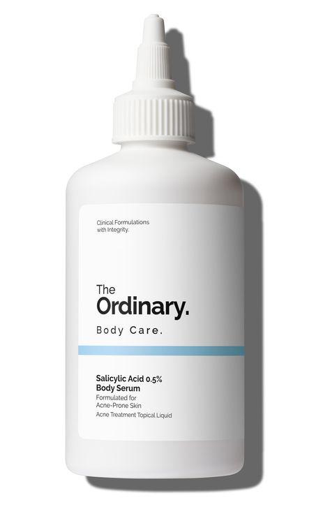 The Ordinary Salicylic Acid 0.5% Body Serum at Nordstrom The Ordinary Body Care, Body Acne Products, Full Body Skin Care, Realistic Wishlist, The Ordinary Salicylic Acid, Ordinary Skincare, Skincare Items, Acne Dark Spots, Dark Spots On Skin