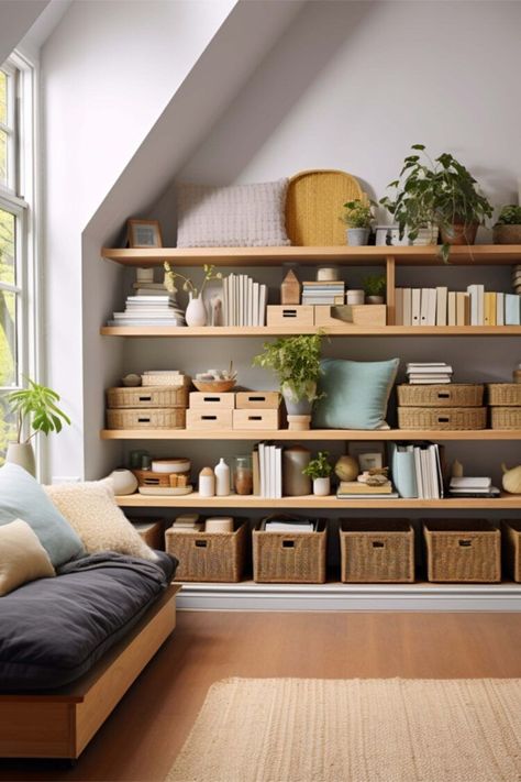 Ideas For Floating Shelves, Small Office Storage, Kitchen Cabinet Storage Solutions, Creative Storage Ideas, Storage Ideas For Small Spaces, Penthouse Living, Home Nails, Apartment Needs, Nails Home