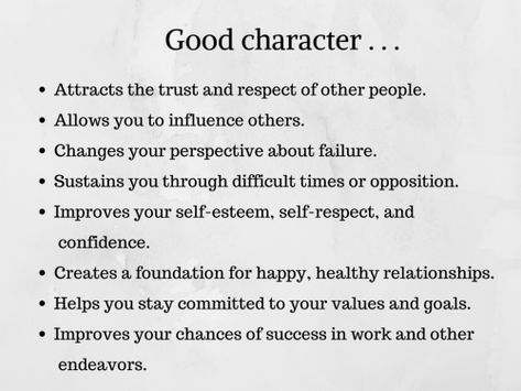 UCHENNA C. OKONKWOR: How To Discover The 20 Good Character Traits Essen... Qualities Of A Good Person List, Strong Character Traits, Character Qualities List, Persons Character Quotes, High Quality Woman Traits, Good Qualities In A Person List, Qualities Of A Good Person, Character Development Quotes, Character Assination Quotes