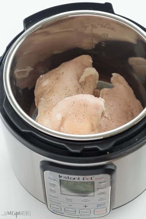 Pressure Cook Frozen Chicken, Thaw Chicken Breast, Cook Frozen Chicken, Cooking Frozen Chicken Breast, Frozen Chicken Recipes, Cooking Frozen Chicken, Pressure Cooker Chicken, Instant Pot Pork, Instant Pot Recipes Chicken