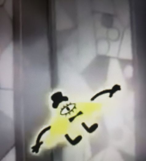 Bill Cipher, Gravity Falls, Gravity, Screen, Yellow, Wall