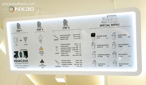 Build Your Own Menu Design, Bao Bar, Cafe Menu Boards, Ice Cream Card, Menu Drink, Menu Board Design, Soft Ice Cream, Ice Cream Menu, Cafe Menu Design