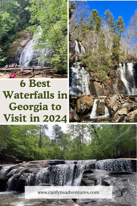 2024 is the year of chasing waterfalls! This is your guide to chasing waterfalls in Georgia – let the adventure begin! Waterfalls In Georgia, Hiking In Georgia, Amicalola Falls, Mountain Waterfall, Chasing Waterfalls, Woodstock Ga, Let The Adventure Begin, Bear Spray, Mountain Hiking