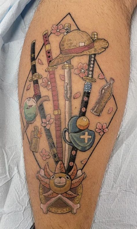 Crew Tattoo, One Piece Tattoo, Strawhat Crew, One Piece Tattoos, Muster Tattoos, One Piece Cartoon, Pieces Tattoo, One Piece Funny, One Piece Drawing