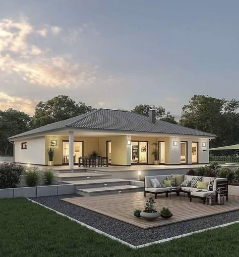 Modern Bungalow House Design, Bungalow Style House, Bungalow Style House Plans, Modern Bungalow House, Building House Plans Designs, House Plan Gallery, Architectural Design House Plans, House Construction Plan, Bungalow House Plans