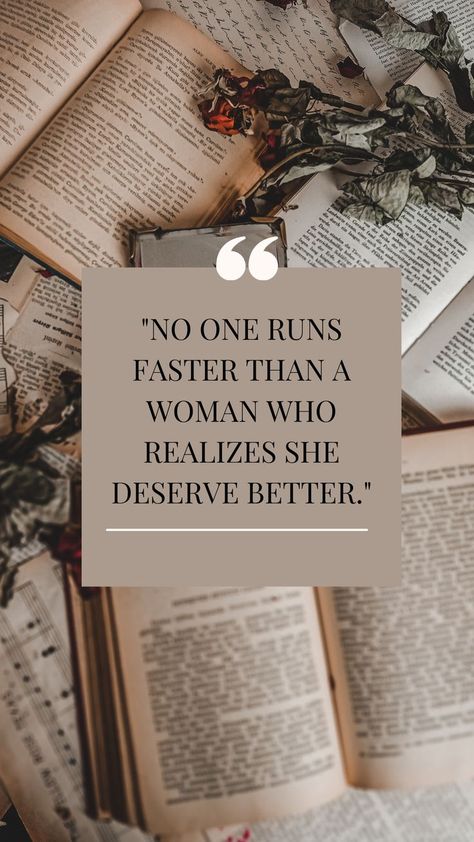 "No one runs faster than a woman who realizes she deserve better"❤️ #dailyquote #quote #love #relationship #Selflove #selftrust #Affirmation You Deserve Better Quotes, I Deserve Better Quotes, Deserve Better Quotes, Better Quotes, I Deserve Better, Worth Quotes, Quote Love, You Deserve Better, Deserve Better