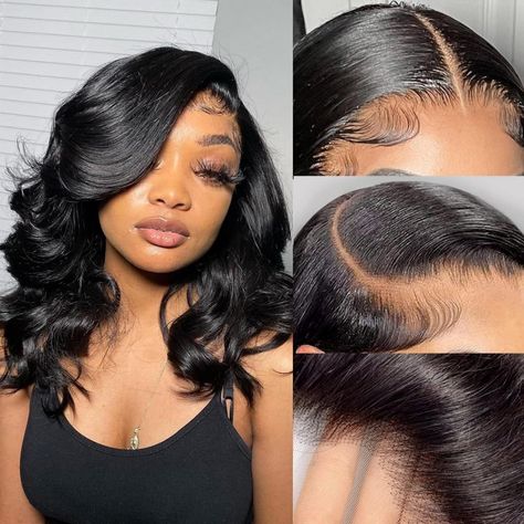 PRICES MAY VARY. Bob Wig Human Hair Material: 100% Unprocessed Brazilian Virgin Human Hair, Cut from Young Healthy Donors. The Body Wave Human Hair Wig is Soft and Bouncy, Healthy and Shiny. Can be Straightened, Bleached, Dyed, and Restyled. Body Wave Lace Front Wigs Human Hair Quality: 180% Density Wigs for Black Women, Full Volume Makes it Thick and Even,No Split Ends. True To Length, without Tangle or Shedding. This Glueless Bob Wig Can be Made Free Part, Middle Part, Side Part & Half Part an Wavey Bob, Bob Body Wave, Short Straight Bob, Bob Lace Front Wigs, Birthday Hair, Lace Front Wigs Human Hair, Remy Human Hair Wigs, Natural Wigs, Wig Human Hair