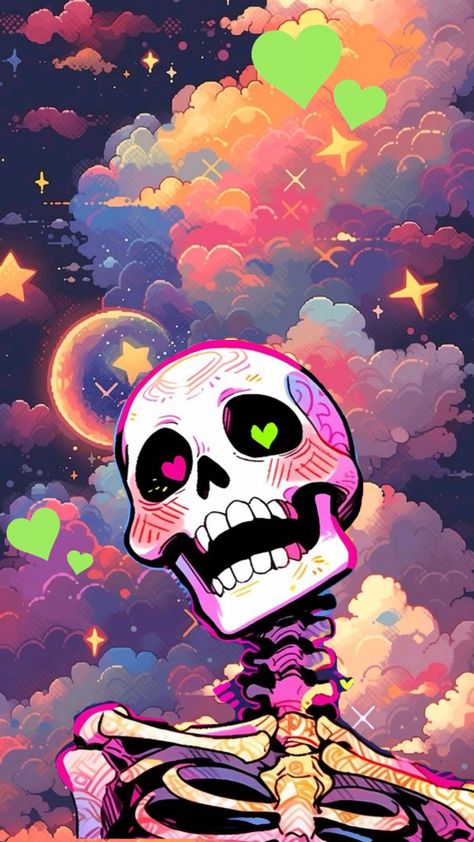 Skull Artwork, Skull Wallpaper, Halloween Wallpaper, Skull Art, Wallpaper Iphone Cute, Mosaic Crafts, Painting Kits, Art Sketchbook, Pretty Wallpapers