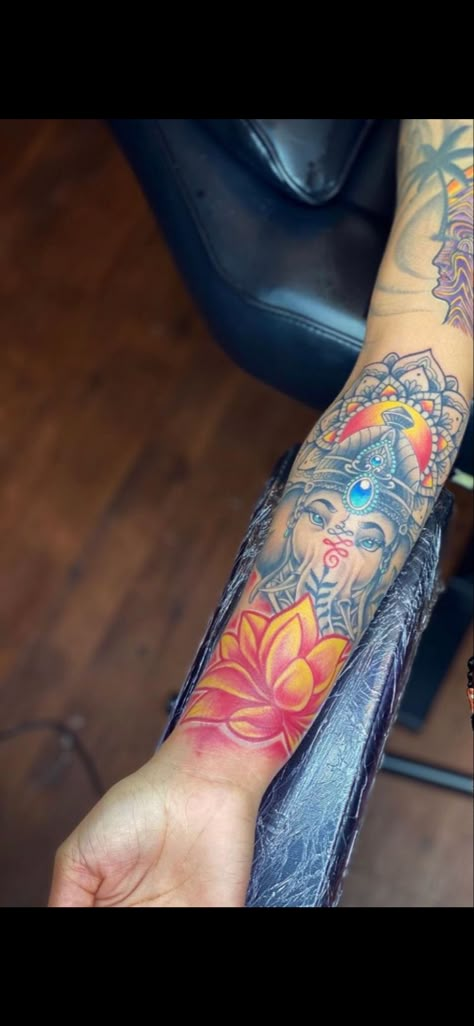 Women Forearm Sleeve Tattoo Ideas, Mother Half Sleeve Tattoo, Chakra Sleeve Tattoos For Women, Black Spirituality Art Tattoo, Half Sleeve Tattoos For Women With Color, Forearm Tattoos For Women Unique, Winter Food Ideas Dinner, Sleeve Tattoos For Women Colorful, Colorful Sleeve Tattoos For Women