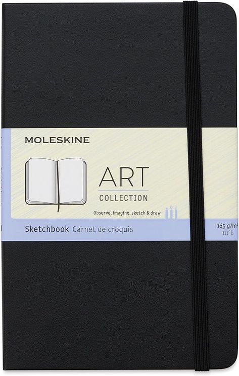 Amazon.com: Moleskine Art Sketchbook, Hard Cover, Medium (4.5" x 7") Plain/Blank, Black, 88 Pages : Moleskine: Arts, Crafts & Sewing Moleskin Sketchbook Ideas, Open Sketchbook Blank, Blank Sketchbook, Black Sketchbook, Moleskine Cover, Moleskine Sketchbook, Moleskine Art, Sketchbook Cover, Crafts Sewing