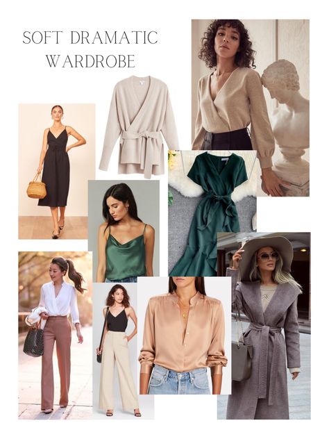 Dramatic Clothes, Soft Classic Kibbe, David Kibbe, Dramatic Fashion, Soft Dramatic, Outfits And Accessories, Dramatic Classic, Classic Style Outfits, Dramatic Style