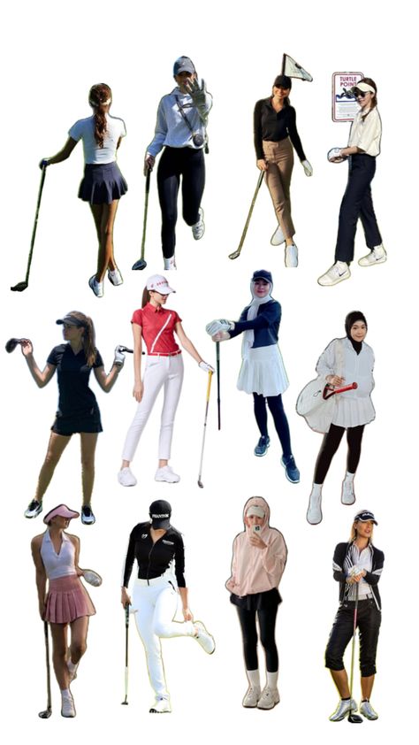 Hijabi Sports Outfit, Outfit Sport, Sports Outfit, Sport Golf, Tennis Outfit Women, Golf Sport, Tennis Clothes, Workout Outfit, Golf Outfit