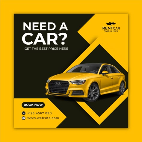 New Social Media Design, Illustrator Social Media Post, Social Post Design Inspiration, Taxi Poster Design, Car Advertisement Poster, Rent Car Design, Social Media Posts Design Ideas, Social Media Post Design Graphics, Social Media Poster Design Ideas