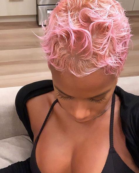 Finger Waves Short Hair, Dyed Natural Hair, Hair Crush, Black Girls Hairstyles, Grow Hair, Pink Hair, Hair Goals, Dive In, New Hair