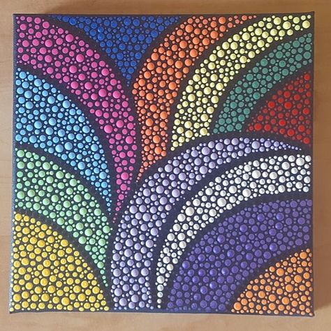 Colour canvas dotty painting Mandala Art Dot Painting, Dot Painting Easy, Dot Art Painting Patterns, Easy Dot Art, Dotty Painting, Dot Painting Canvas, Dot Art Canvas, Dot Painting On Canvas, Dot Painting Ideas